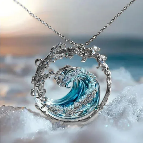 Colar de Oceano em Ouro e Prata