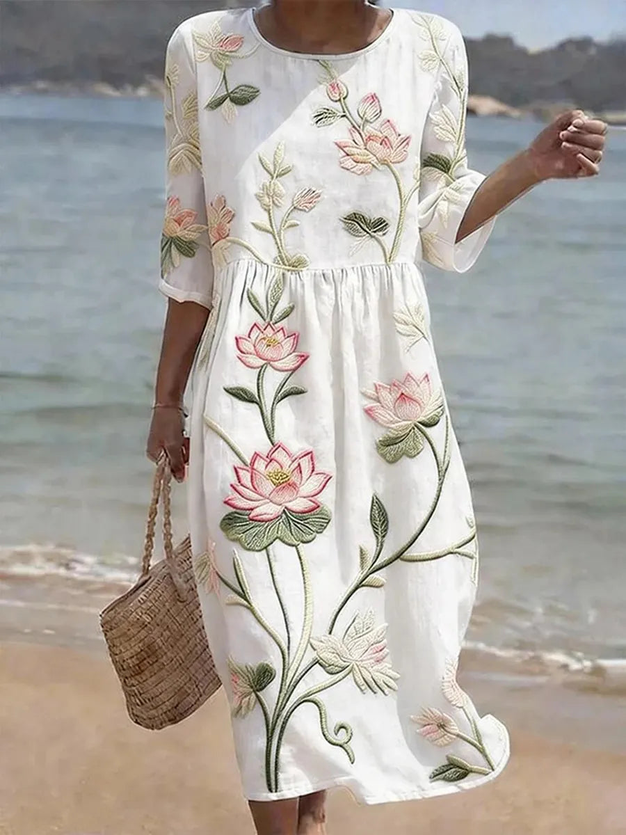 Angélique – Vestido casual com estampa floral