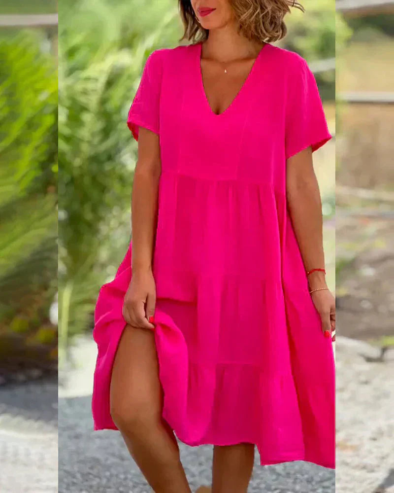 Vestido casual de verão Bexley com decote em V