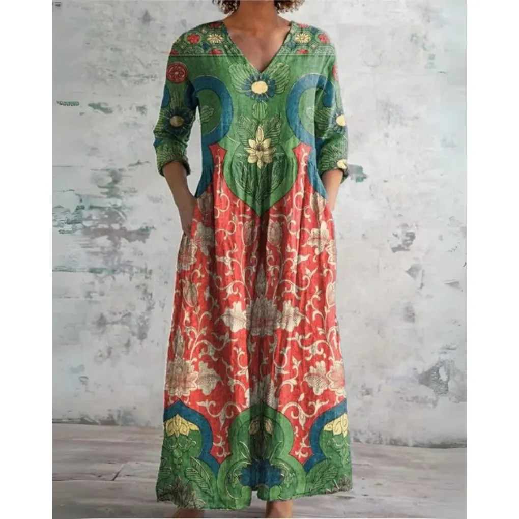 ELEANOR | VESTIDO MAXI FLORAL VINTAGE