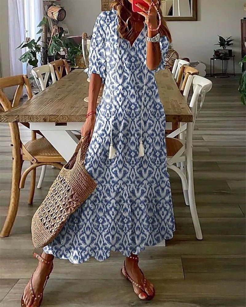 LUA | VESTIDO BOHO MIDI SEM ESFORÇO