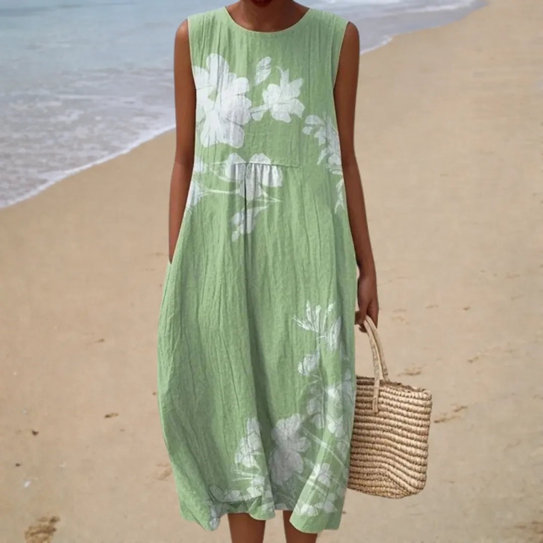 Vestido de verão confortável sem mangas