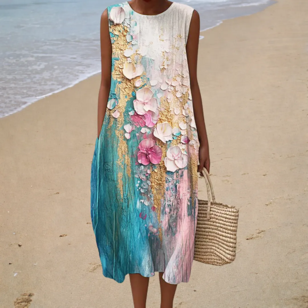 Vestido de verão confortável sem mangas