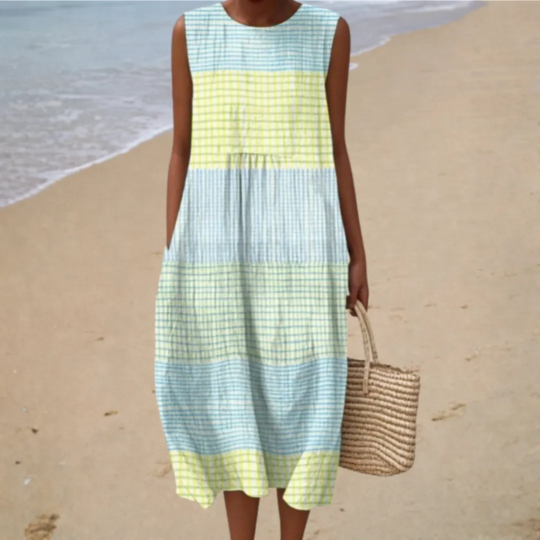 Vestido de verão confortável sem mangas