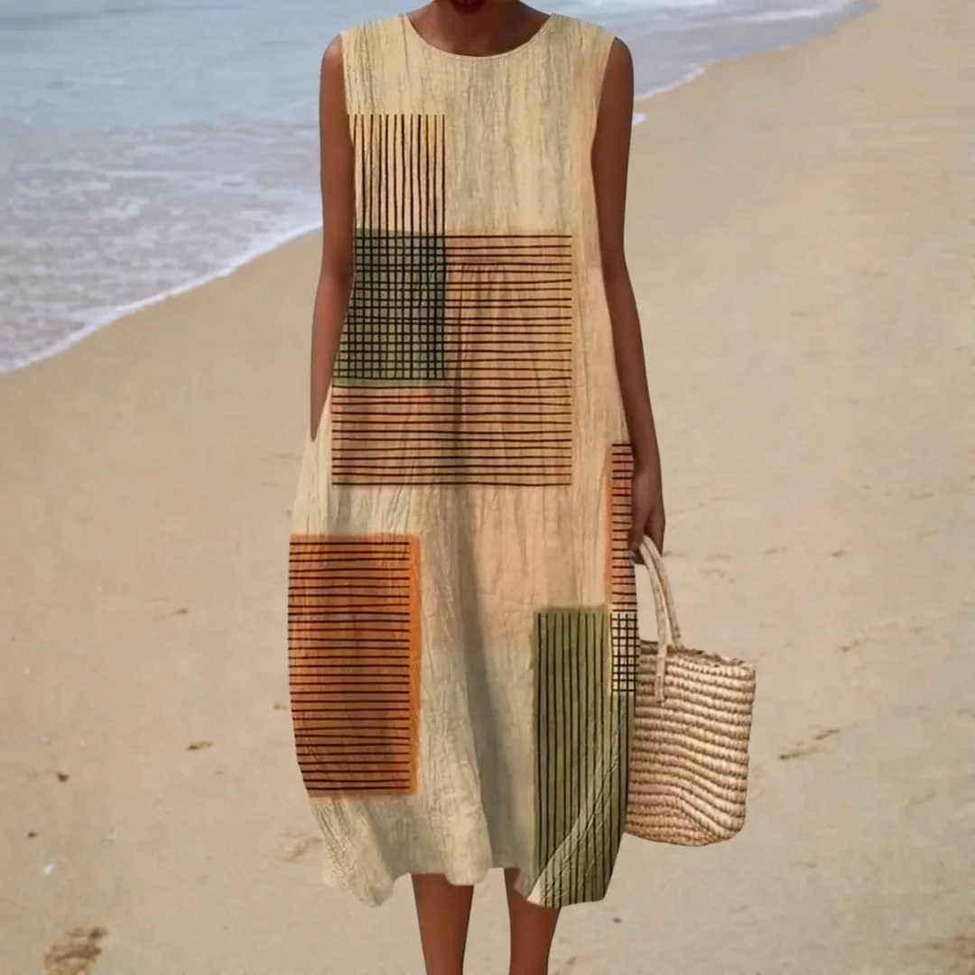 Vestido de verão confortável sem mangas