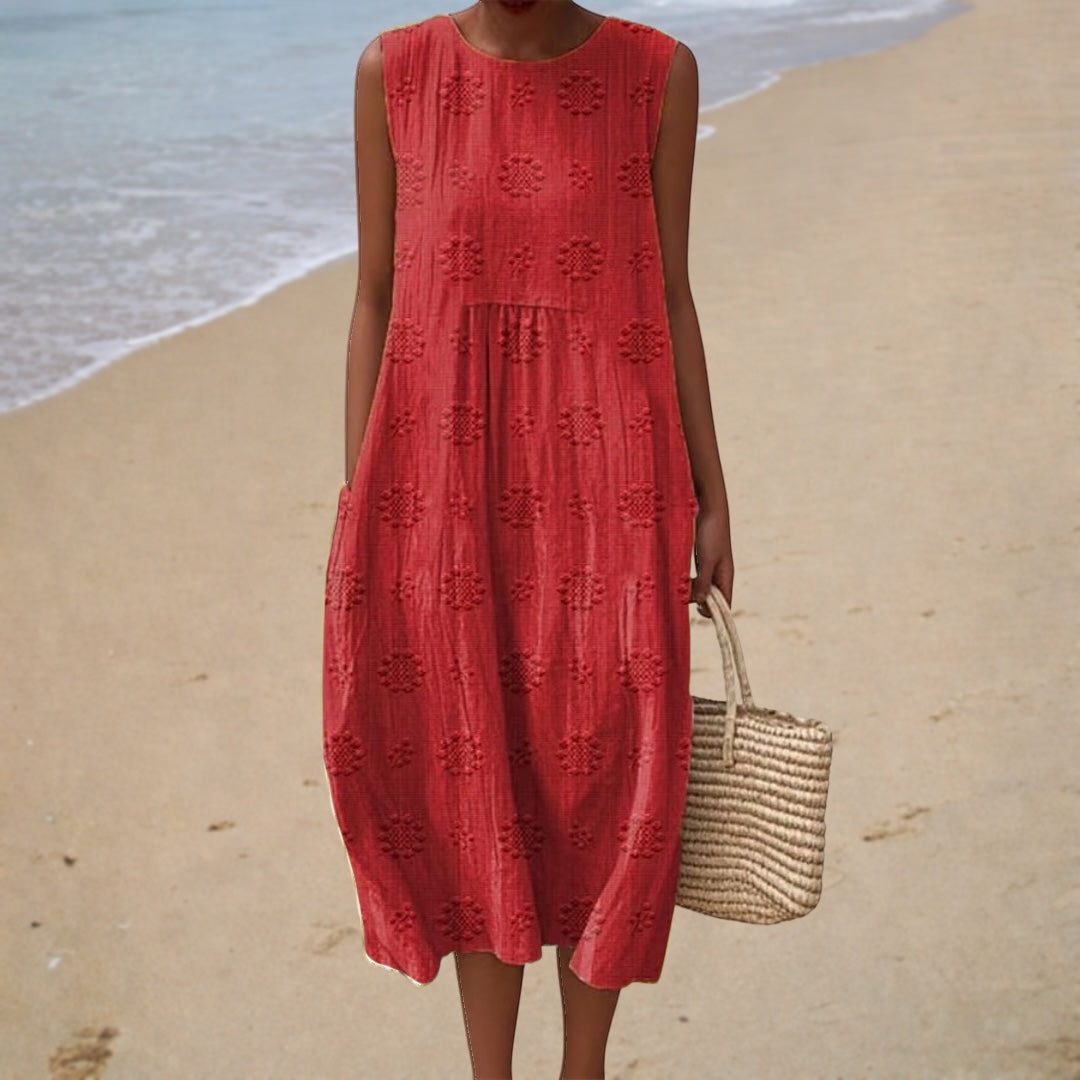 Vestido de verão confortável sem mangas