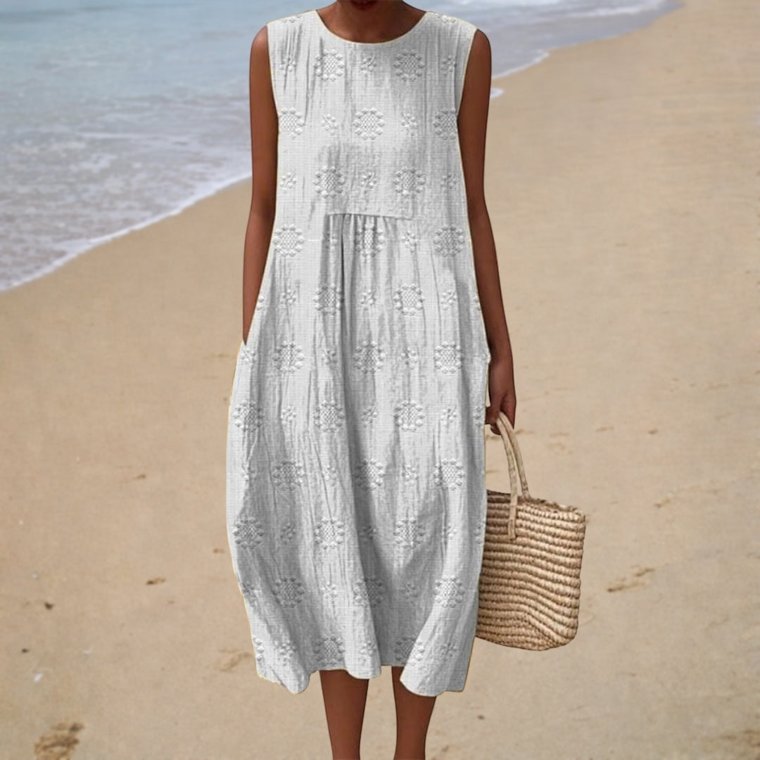 Vestido de verão confortável sem mangas