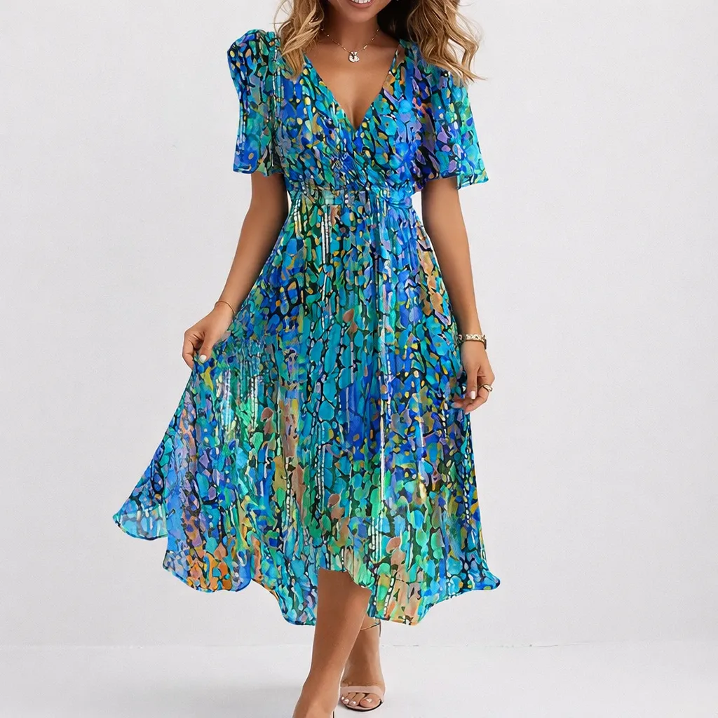 SAFIRA | VESTIDO MIDI AZUL AIR COASTAL