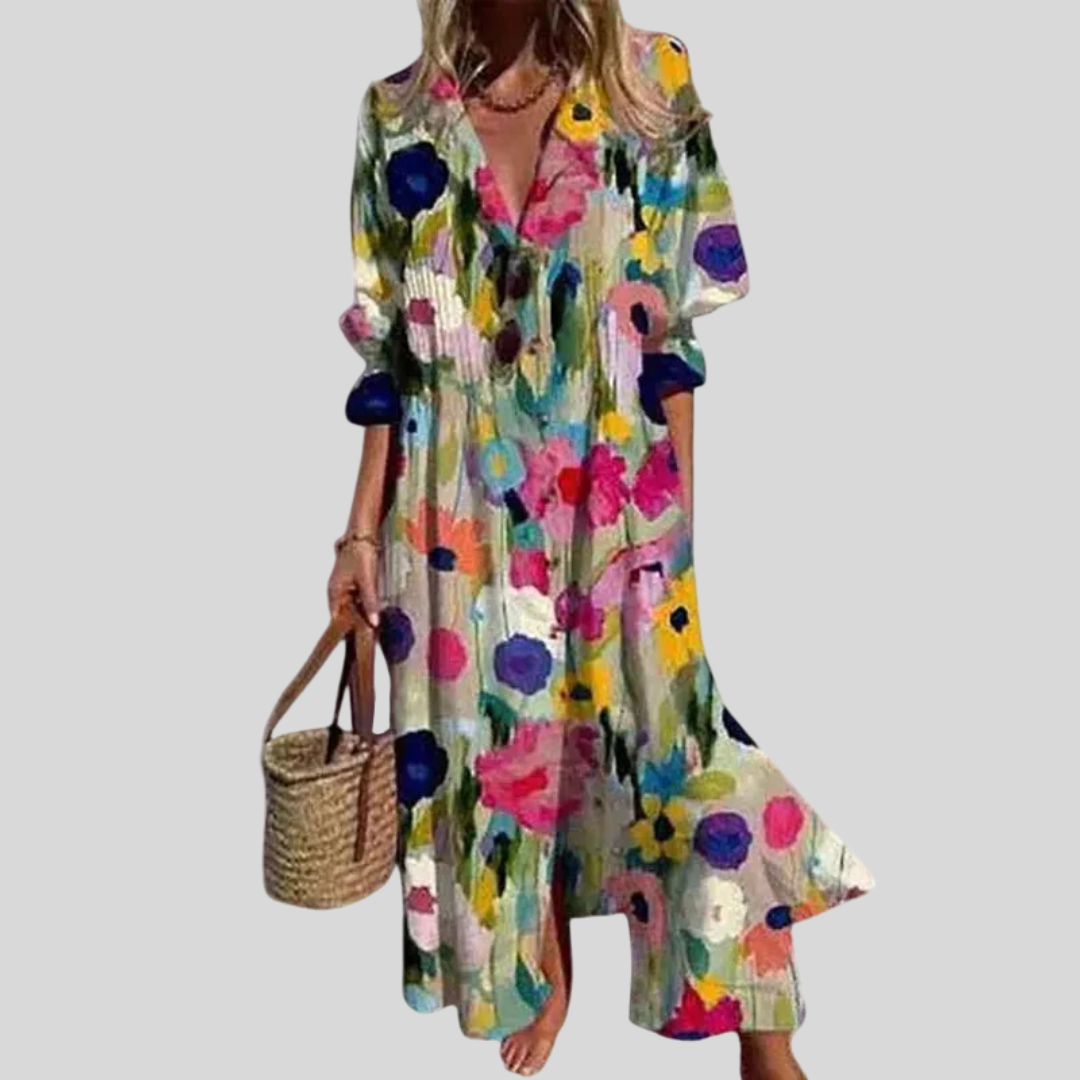 Zarias | Vestido maxi boêmio elegante